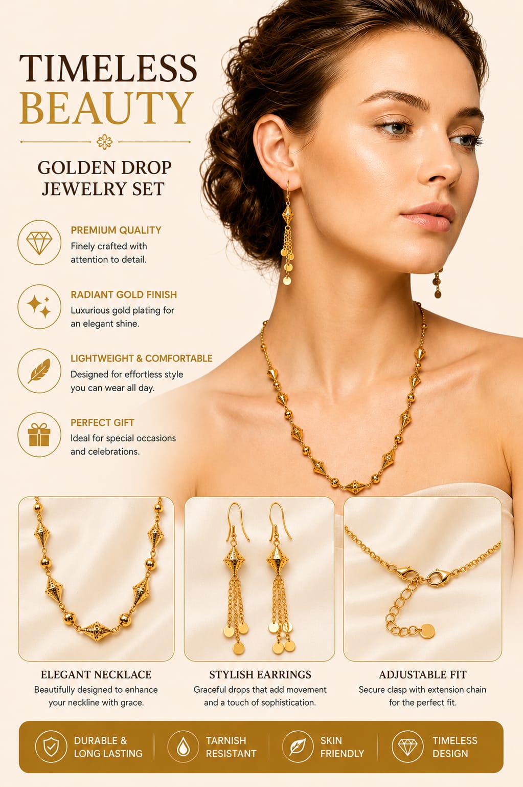 Elegant Bead Necklace Set
