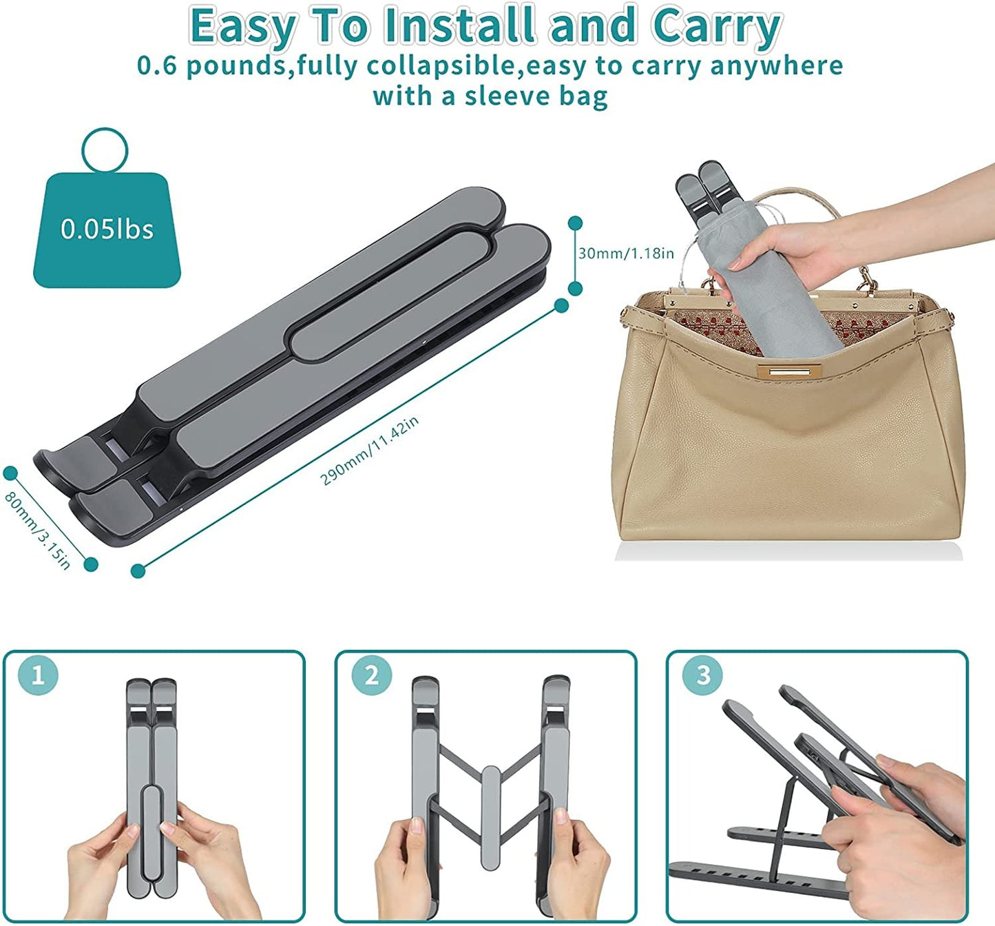 Foldable Laptop stand & Tablet Holder