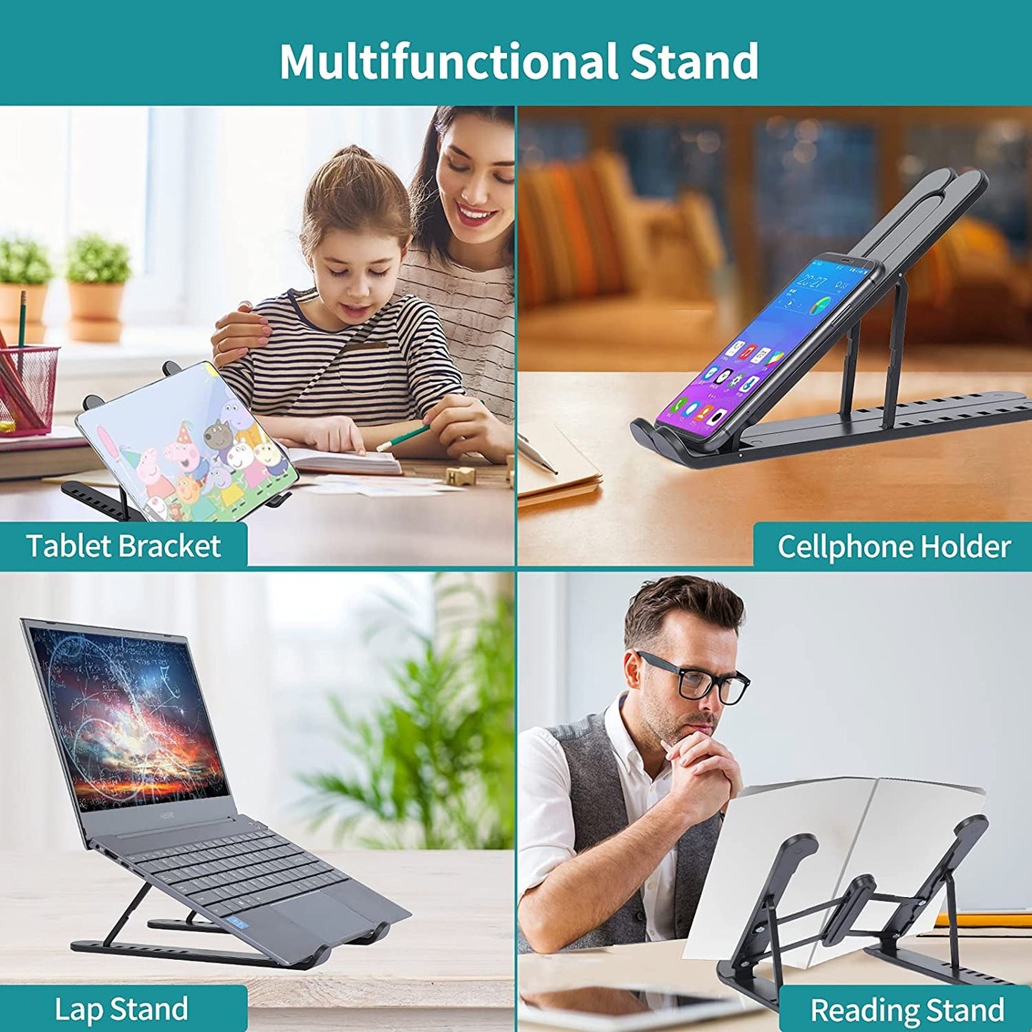 Foldable Laptop stand & Tablet Holder