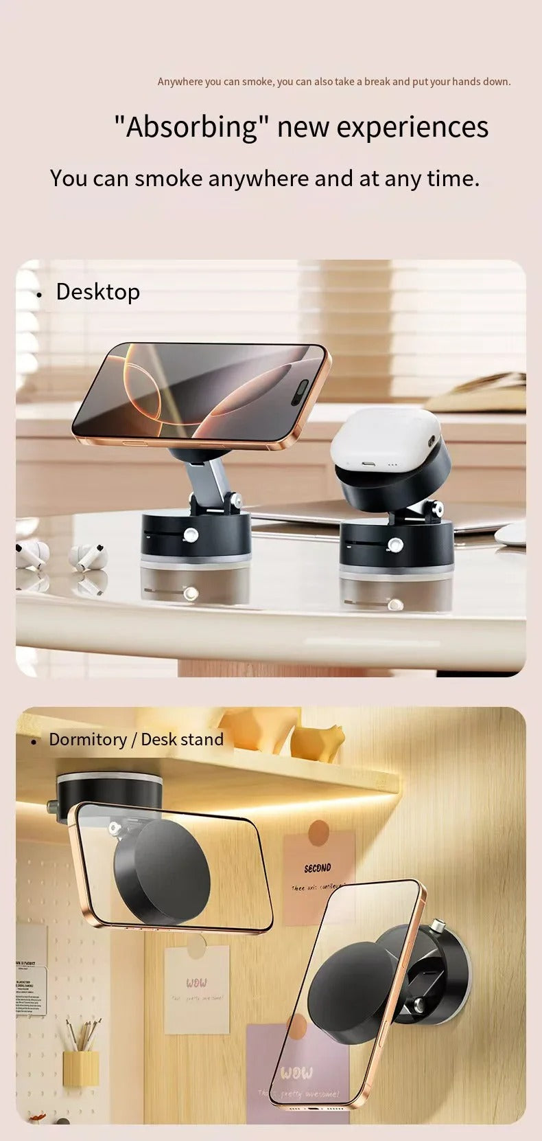 Magnetic car phone holder