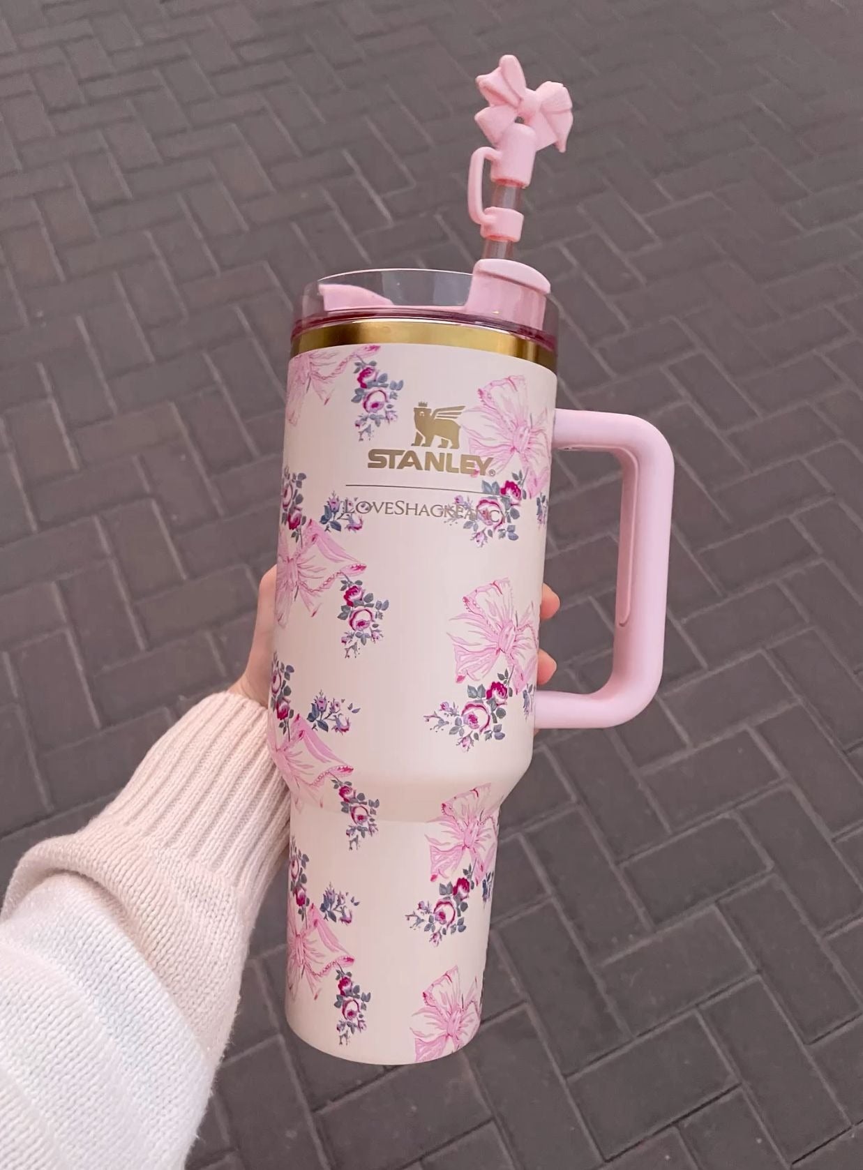 Premium STANLEY Stainless Steel Vacuum Insulated Tumbler, floral tumbler,