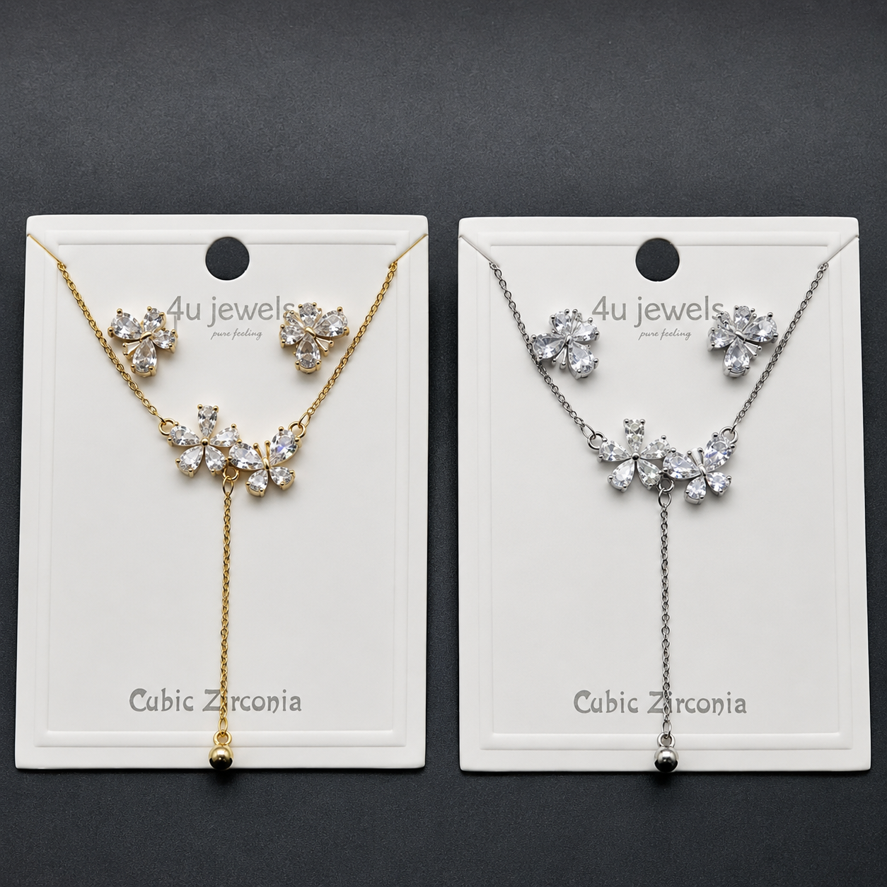 Floral Drop Necklace Set