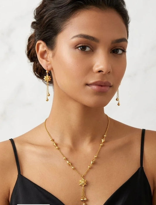 Elegant Star Tassel Necklace Set